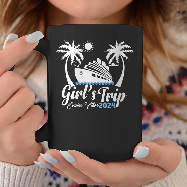 Girls Trip Cruise Vibes 2024 Vacation Party Trip Cruise Coffee Mug Unique Gifts