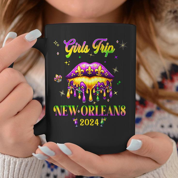 Girls's Trip New Orleans 2024 Mardi Gras Mask Friends Coffee Mug Personalized Gifts