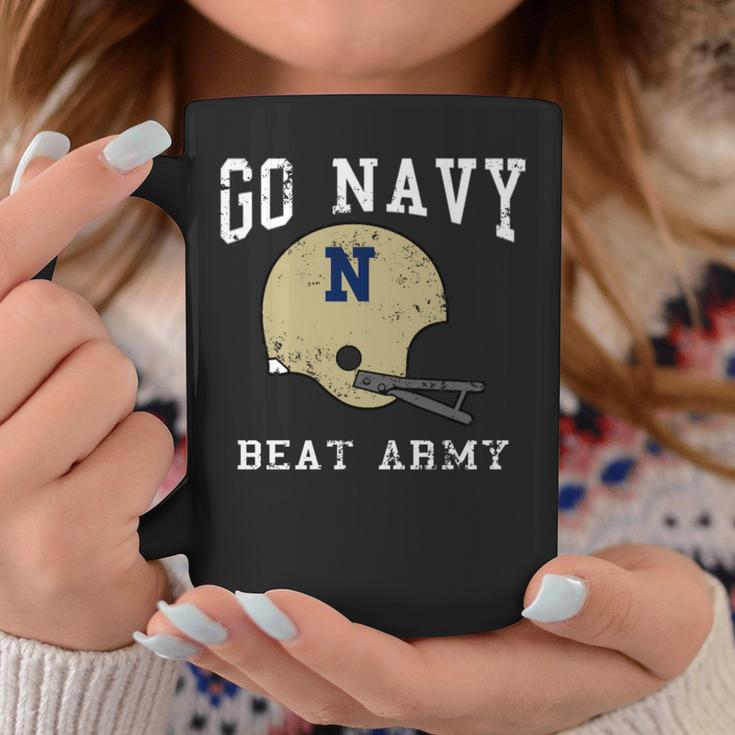 Go Navy Beat Army America's Game Vintage Football Helmet Coffee Mug Unique Gifts