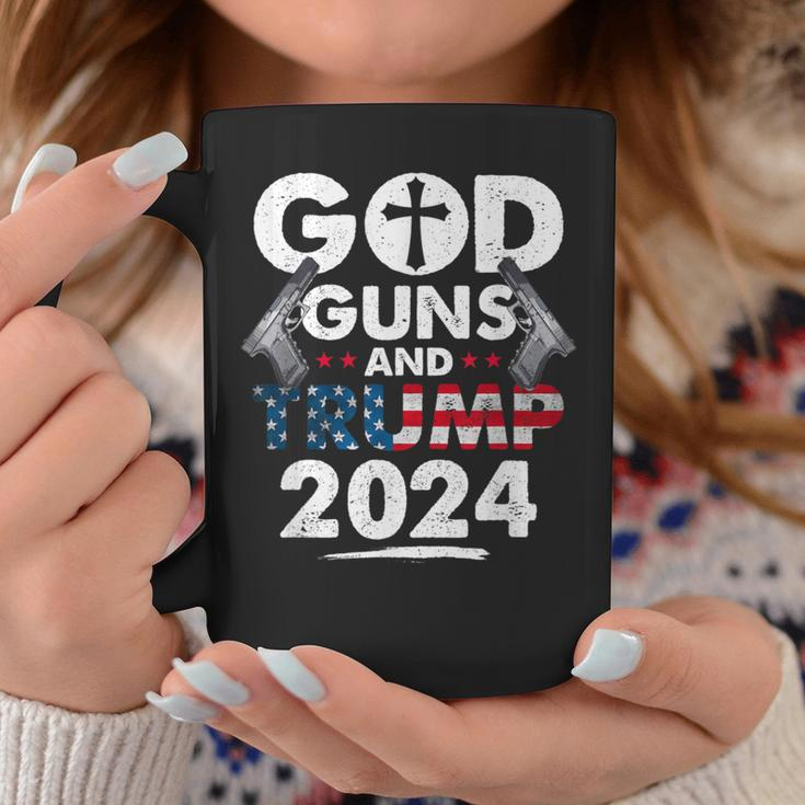 God Guns And Trump 2024 Usa American Flag Coffee Mug Unique Gifts