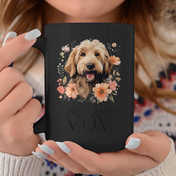 Goldendoodle Mom Dog Momintage Style Floral Floral Gray Tassen Lustige Geschenke