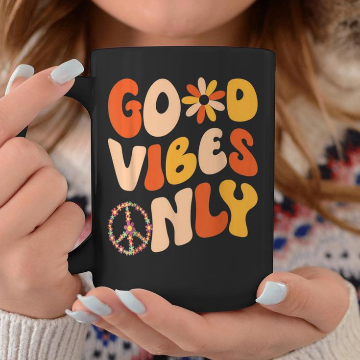 Good Vibes Only Peace Love 60S 70S Tie Dye Groovy Hippie Coffee Mug Funny Gifts