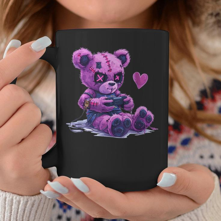 Goth Pastel Cute Creepy Kawaii Gamer Teddy Bear Gaming Coffee Mug Funny Gifts