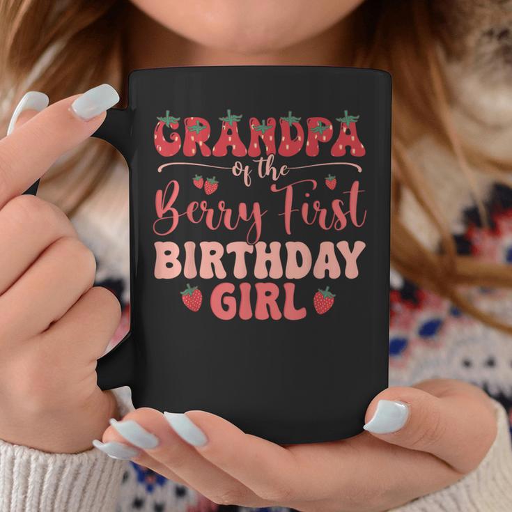 Grandpa Of The Berry First Birthday Girl Strawberry Family Coffee Mug Unique Gifts