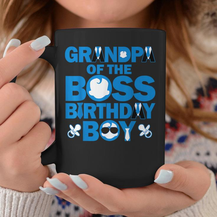 Grandpa Of The Boss Birthday Boy Baby Family Party Decor Coffee Mug Unique Gifts