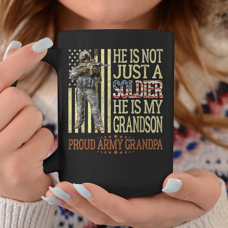 My Grandson Is A Soldier Proud Army Grandpa Grandfather Coffee Mug Unique Gifts