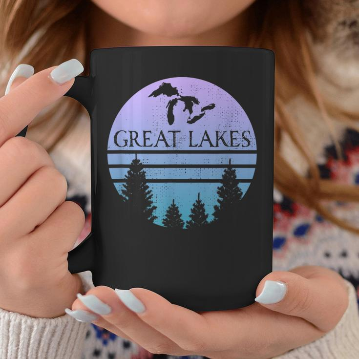 Great Lakes Of Michigan Lakes Silhouette Trees Coffee Mug Unique Gifts