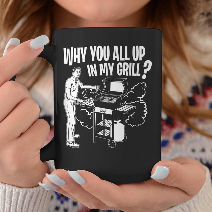 All Up In My Grill Barbecue Bbq Smoker Father's Day Coffee Mug Unique Gifts