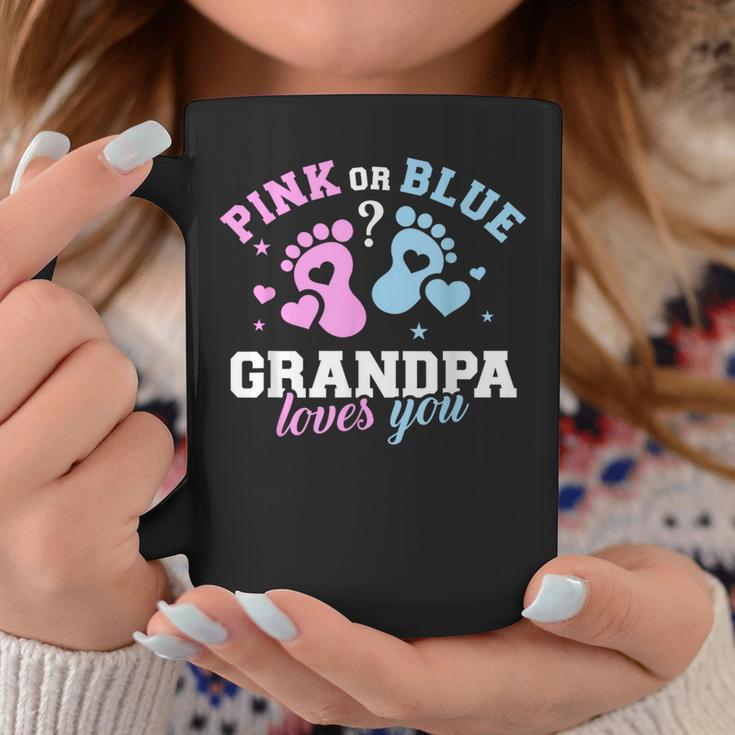 Großvater Tassen Pink or Blue, Grandpa Loves You für Geschlechtsenthüllung Lustige Geschenke