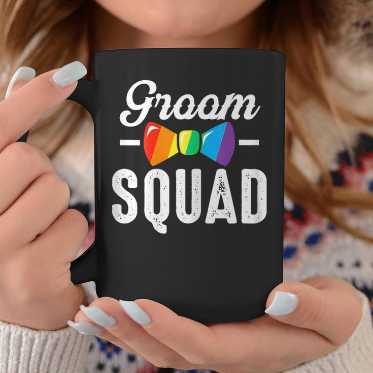 Groom Squad Rainbows Lgbt Pride Gay Bachelor Wedding Party Coffee Mug Unique Gifts