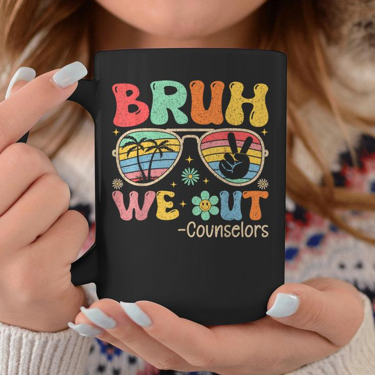 Groovy Bruh We Out Counselors Last Day Of School Coffee Mug Unique Gifts