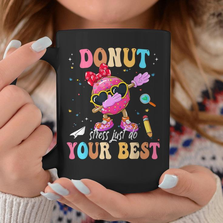 Groovy Donut Stress Just Do Your Best Testing Day Teachers Coffee Mug Unique Gifts