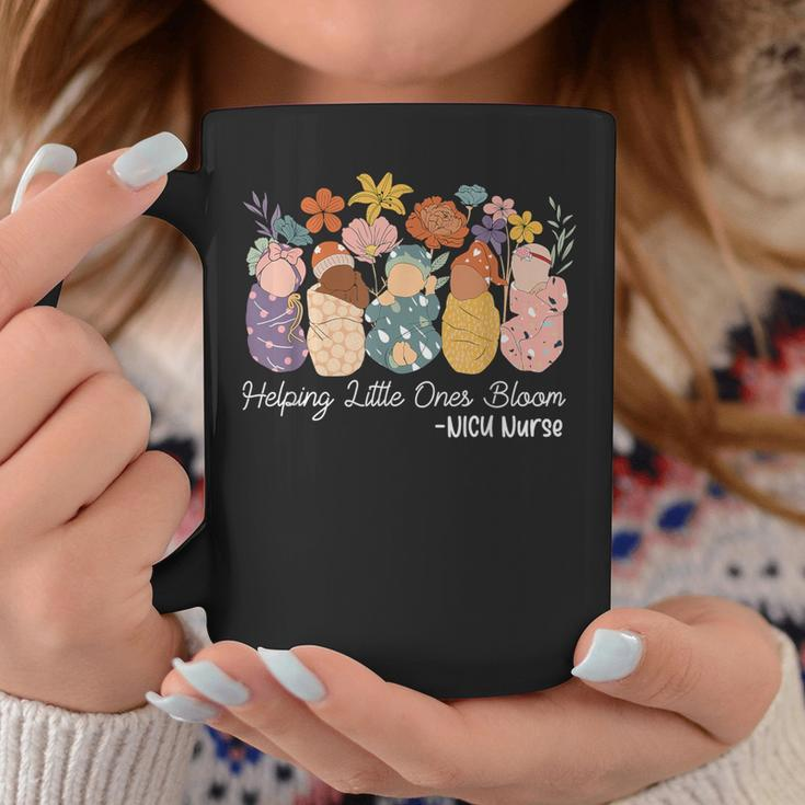 Groovy Helping Little Ones Bloom Babies Flower Nicu Nurse Coffee Mug Funny Gifts