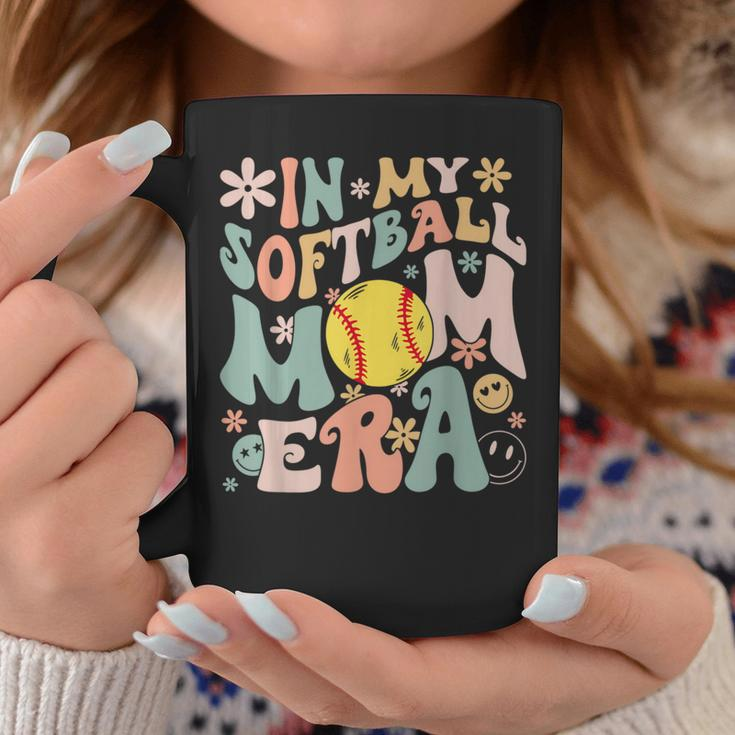 Groovy In My Softball Mom Era Mom Life Game Day Vibes Mama Coffee Mug Unique Gifts