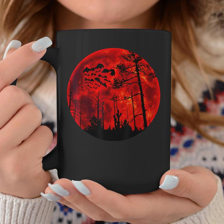 Grunge Bats Flying Gothic Blood Red Moon Coffee Mug Unique Gifts
