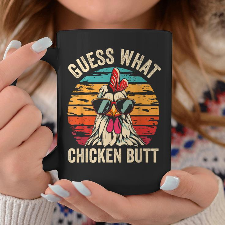 Guess What Chicken Butt Retro Vintage Chicken Meme Coffee Mug Unique Gifts