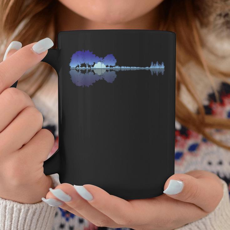 Guitar Lake Shadow Music Lovers Rock Guitar Musician Coffee Mug Unique Gifts