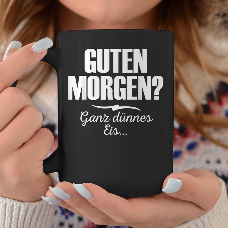 Guten Morgen Ganz Dünnes Eis Saying Short Sleeve Tassen Lustige Geschenke