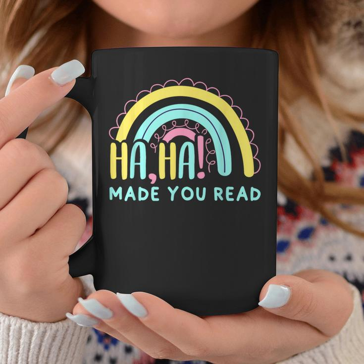 Haha Made You Read Science Of Reading English Teacher Coffee Mug Personalized Gifts