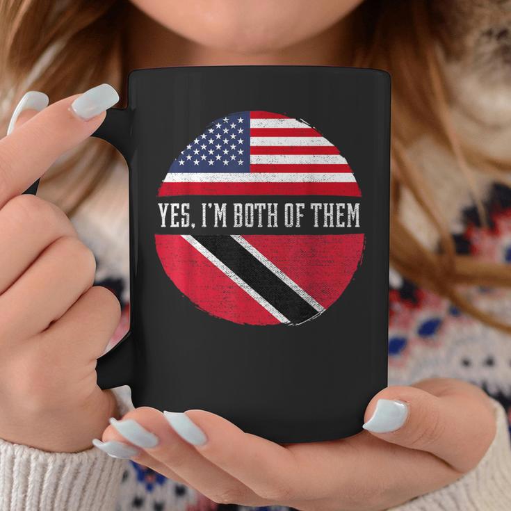 Half American Half Trinbagonian Usa Flag Trinidad And Tobago Coffee Mug Unique Gifts