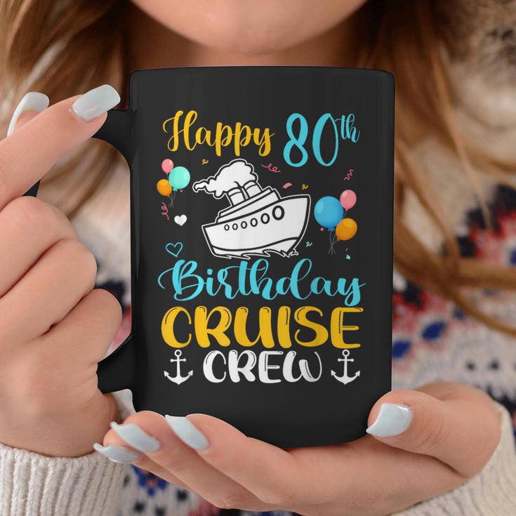 Happy 80Th Birthday Cruise Crew Cruising Into My 80 Coffee Mug Unique Gifts