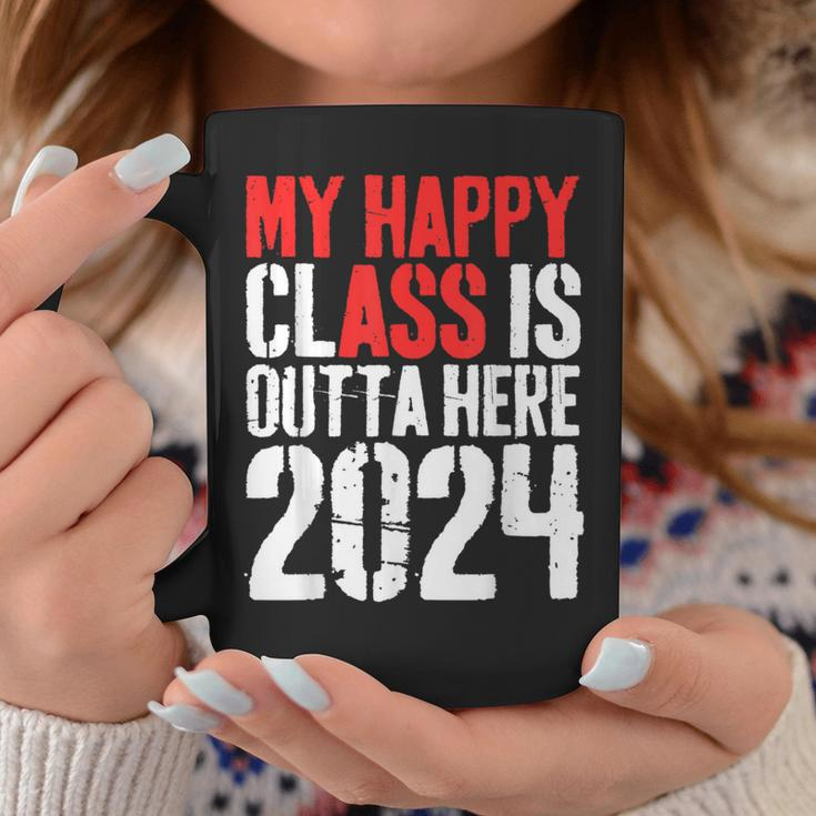 My Happy Class Is Outta Here 2024 Graduation Coffee Mug Unique Gifts