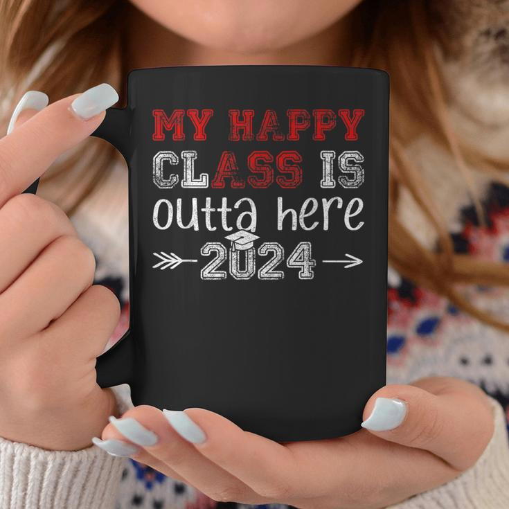 My Happy Class Is Outta Here 2024 Senior Graduation Coffee Mug Unique Gifts