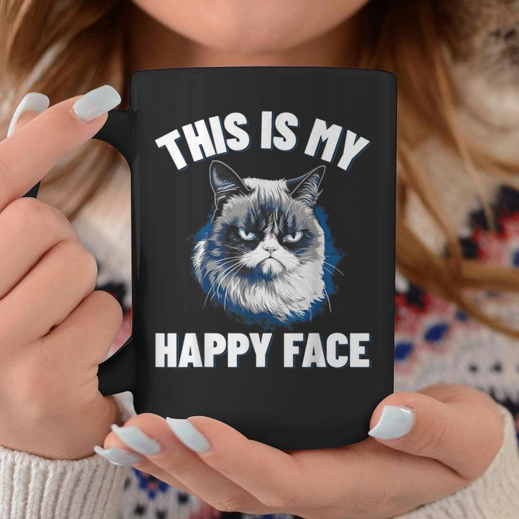 This Is My Happy Face Cat With Grumpy Face Cat Lover Coffee Mug Unique Gifts