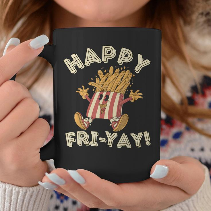 Happy Fri Yay Retro French Fries Friday Lovers Fun Teacher Coffee Mug Unique Gifts