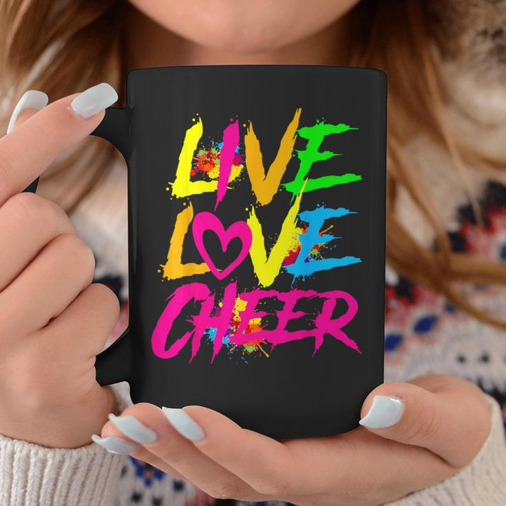 Happy Live Love Cheer Cute Girls Cheerleader Coffee Mug Unique Gifts