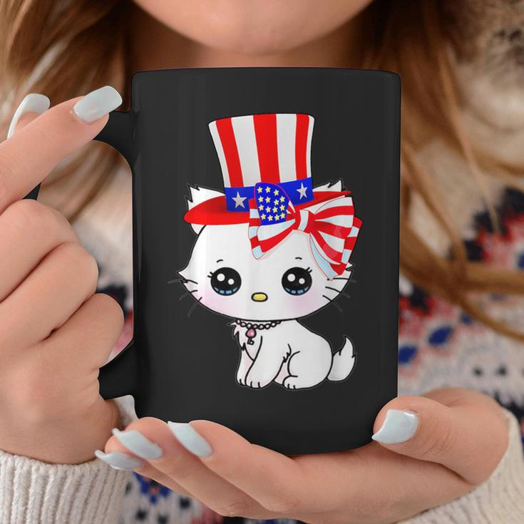 Happy July 4Th Usa Flag Cat Dad-Dy Mom-My Boy Girl Coffee Mug Unique Gifts