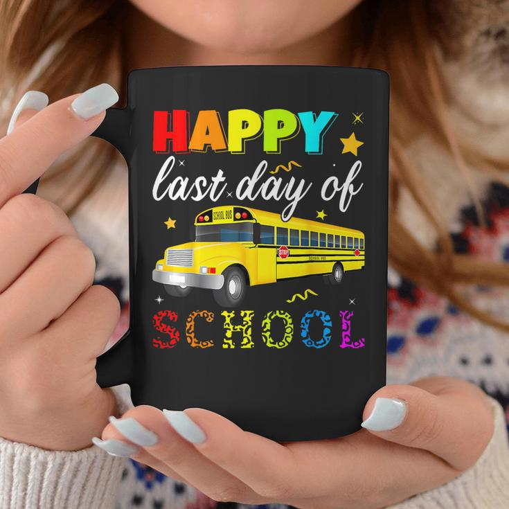 Happy Last Day Of School Bus Driver Off Duty Student Teacher Coffee Mug Funny Gifts