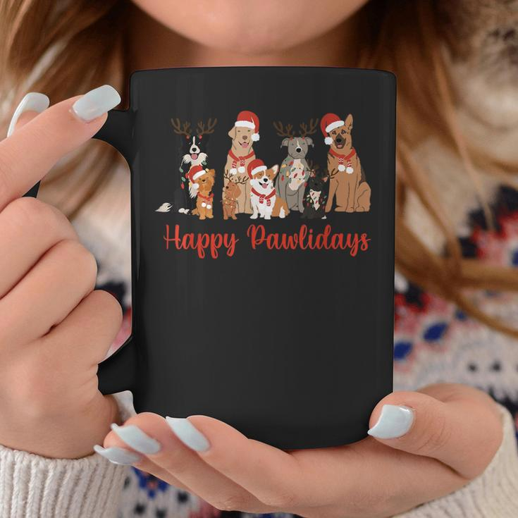 Happy Pawlidays Cute Dogs Christmas Dogs Lover Xmas Coffee Mug Unique Gifts
