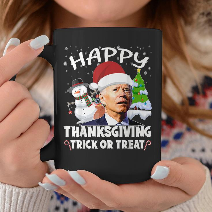 Happy Thanksgiving Trick Or Treat Joe Biden Santa Christmas Coffee Mug Unique Gifts