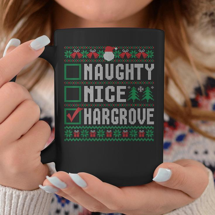 Hargrove Family Name Naughty Nice Hargrove Christmas List Coffee Mug Funny Gifts