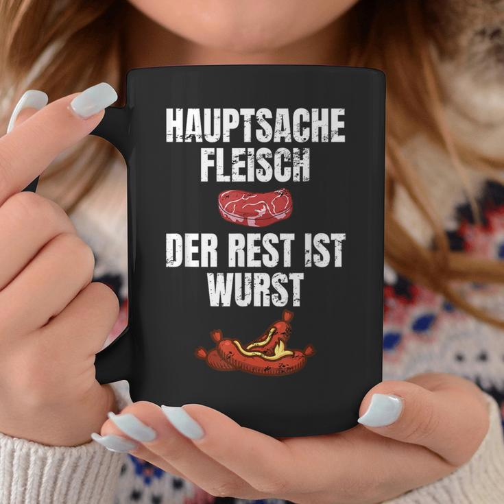 Hauptsache Fleischesser Meat Der Rest Ist Wurst Tassen Lustige Geschenke