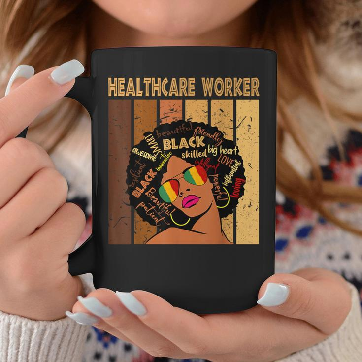 Healthcare Worker Afro African American Black History Month Coffee Mug Personalized Gifts