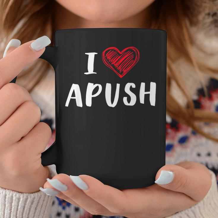 I Heart Apush Exam 2024 Lucky For Students Trendy Coffee Mug Funny Gifts