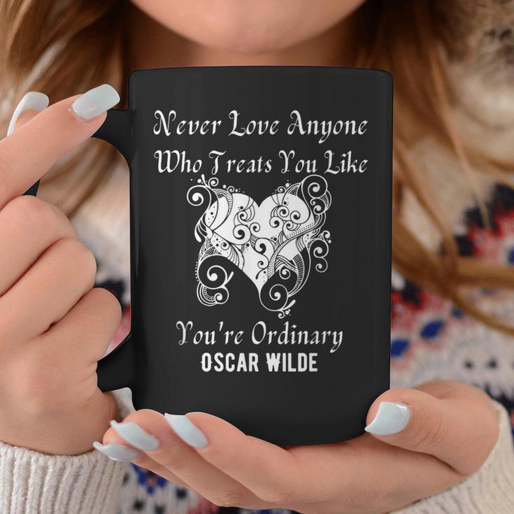 Heart Oscar Wilde Irish Poet Author Never Love Valentine Mom Coffee Mug Unique Gifts