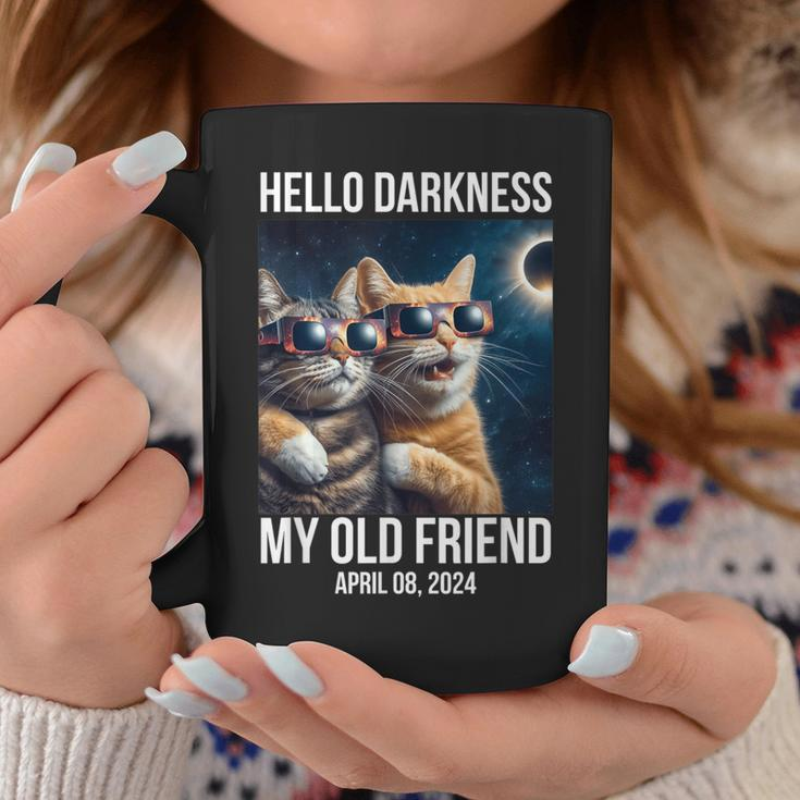 Hello Darkness My Old Friend Solar Eclipse April 08 2024 Fun Coffee Mug Funny Gifts