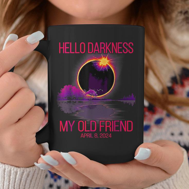 Hello Darkness My Old Friend Total Solar Eclipse Apr 8 2024 Coffee Mug Unique Gifts