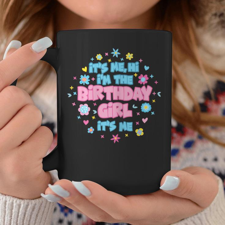 Hi I'm Birthday Girls Flowery Cute Pop Sparkles Coffee Mug Personalized Gifts