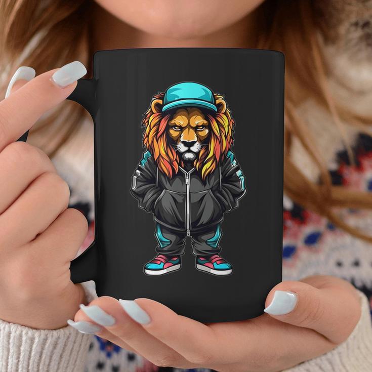 Hip Hop Lion Hustle Money Urban Drip Streetwear Black King Coffee Mug Unique Gifts