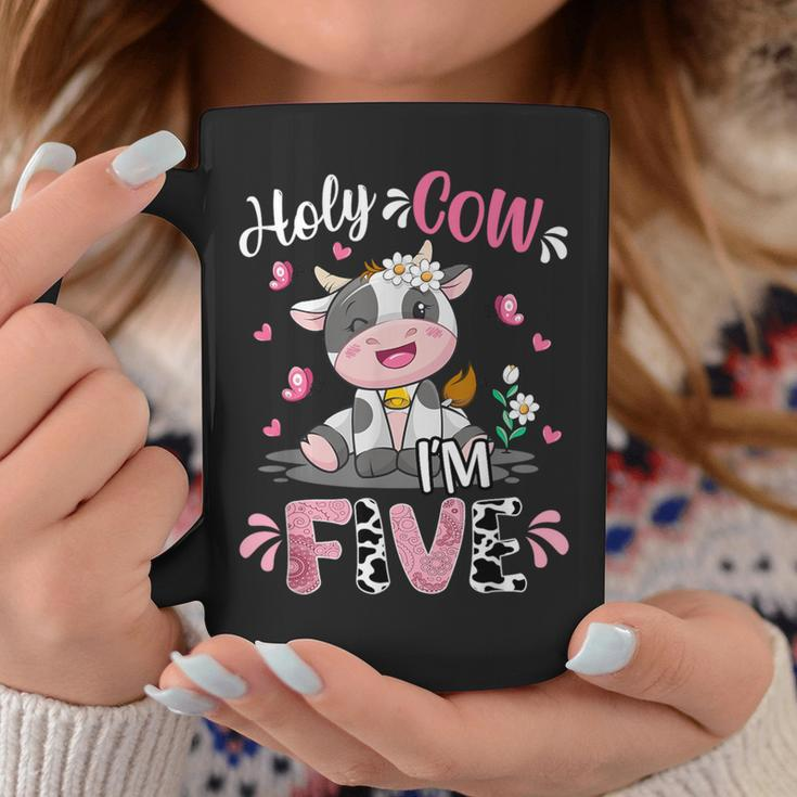 Holy Cow I'm Five 5 Years Old 5Th Birthday Girl Outfit Coffee Mug Unique Gifts