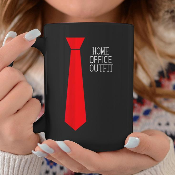 Home Office Outfit Red Tie Telecommute Working From Home Coffee Mug Unique Gifts