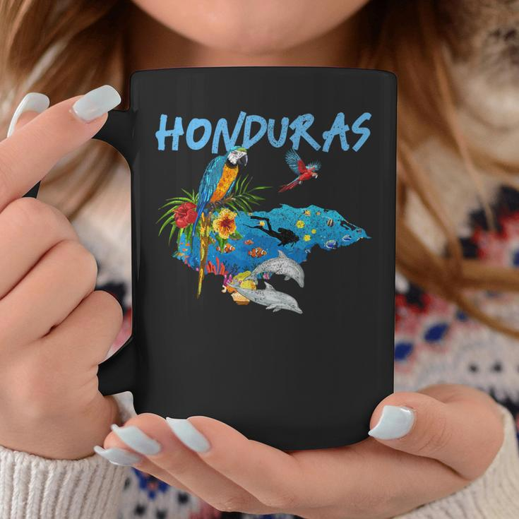 Honduras Map Nature Parrot Scuba Diving Souvenir Pride Coffee Mug Funny Gifts