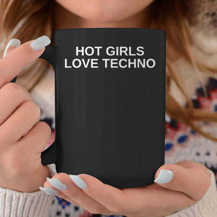 Hot Girls Love Techno Edm House Dj Rave Novelty Coffee Mug Unique Gifts