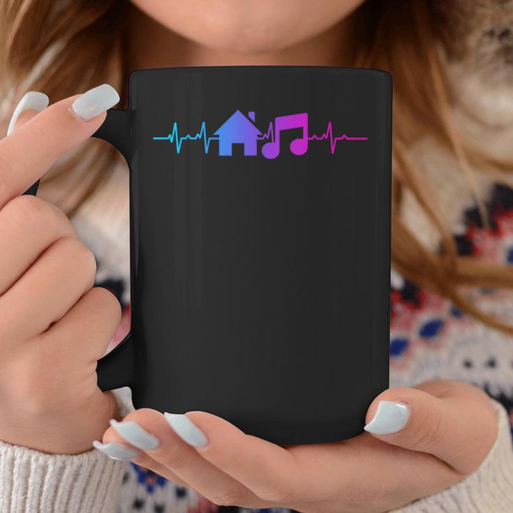 House Music Heartbeat Frequency Edm Lovers Dj Raver Trippy Coffee Mug Unique Gifts