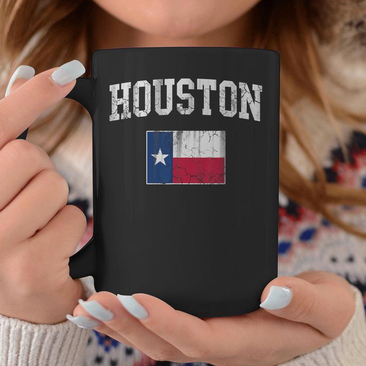 Houston Texas Flag Vintage Distressed Coffee Mug Unique Gifts