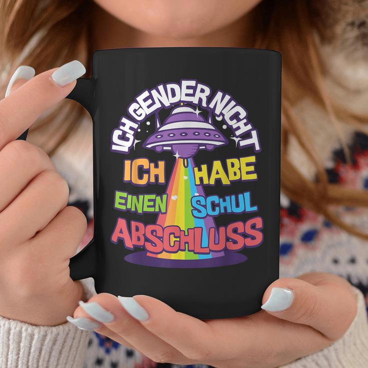 Ich Gender Nicht Ich Habe Einen Schulabschluss Quote Black Tassen Lustige Geschenke